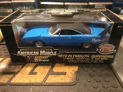 Ertl 1/18 Scale Diecast Cars American Muscle 1970 Plymouth Blue • $117.72