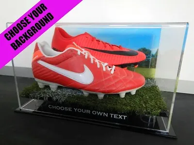 ✺New✺ Double Football Boot DISPLAY CASE Rugby Wallabies Sports Memorabilia Lego • $164.99