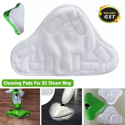10PCS Stick On White Washable Cleaning Pads Microfiber For X5 Steam Mop H20 H2O • $36.25