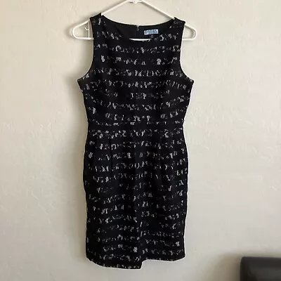 Black Pencil Dress Sleeveless Fitted Cynthia Rowley Womens Size 4 • $11.95