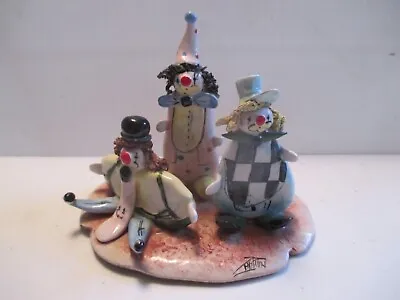 Zampiva Vintage Clown Figurine Three On Base • $12.99