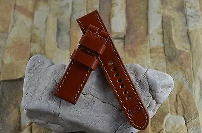 Ma Watch Strap Genuine Calfskin Leather Brown Havana I Handmade For Panerai Etc • $74.48