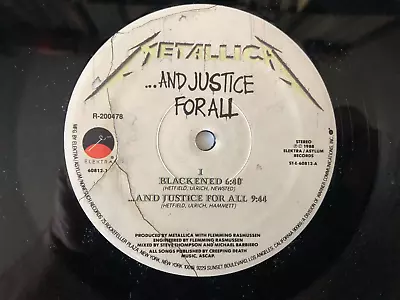 RECORD ONE ONLY!! Metallica ...AND JUSTICE FOR ALL Original 1988 Elektra BMG VG+ • $35