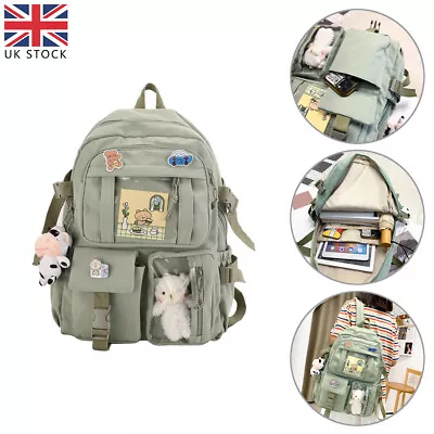 £12.77 • Buy Women Teen School Backpack Kawaii Bear College Travel Casual Bag Girls Bag UK