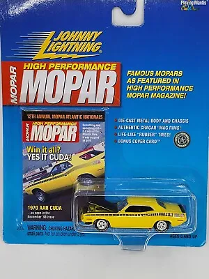 1970 AAR CUDA 🔥 JOHNNY LIGHTNING HIGH PERFORMANCE MOPAR Life-Like Rubber Tires • $7.99