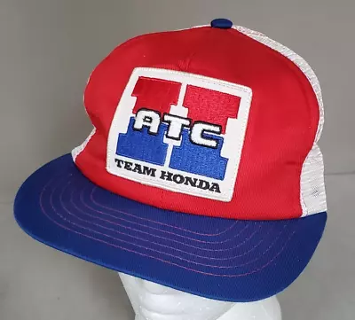 Vintage Team Honda ATC Racing Adjustable Hat Trucker Snapback Hondaline Swingstr • $89.97