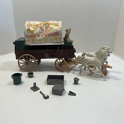 Vintage  Roy Rogers Chuck Wagon With Canopy Hitch Drop Down Kitchen By Ideal • $74.99