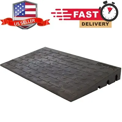 Rubber Threshold Curb Ramp 4  Rise With 3 Channels For Wheelchair Scooter 600lbs • $45.50