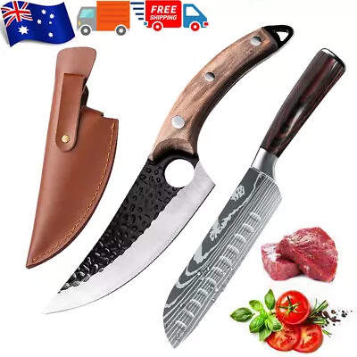 7 Inch Kitchen Kiritsuke Knife Japanese Damascus 5CR15 Steel Chef Meat Cutlery • $29.99