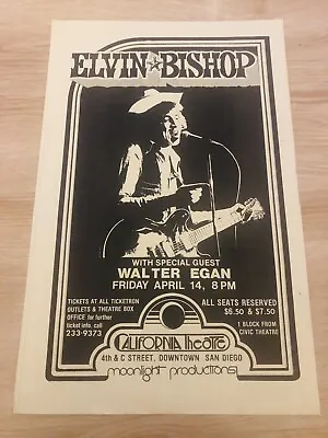 Vintage Concert Poster Elvin Bishop Featuring Walter Egan  • $250