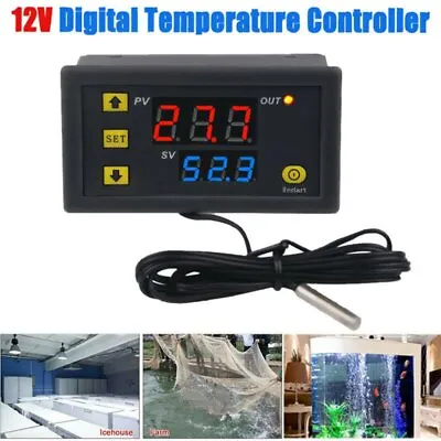 $13.90 • Buy 12V Intelligent Digital Temperature Controller Thermostat Temp Control Switch AU