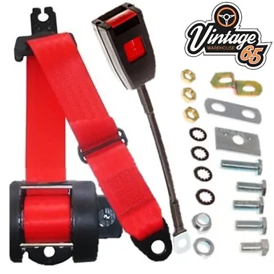 MG MGB Convertible Classic Front 3 Point Inertia Automatic Seat Belt Upgrade Kit • $297.44