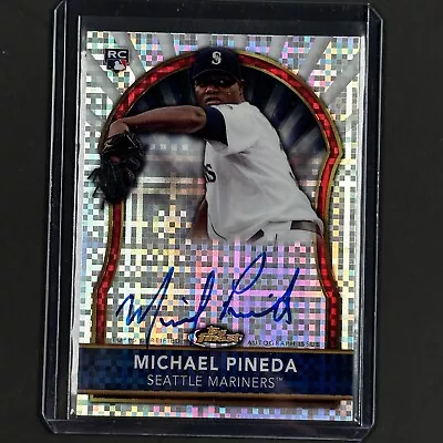 2011 Topps Finest X-Fractor MICHAEL PINEDA Rookie Autograph  /299 RC Auto • $6.99