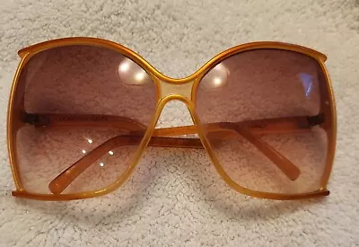 Vintage Dorothy Kahn Lucite Oversized Frame Ombre Sunglasses France No Scratches • $80