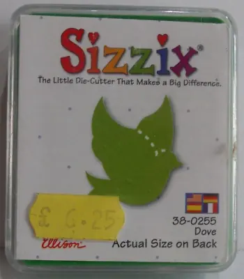 Sizzix Ellison Green Die Cut DOVE Bird 38-0255 • $7.99