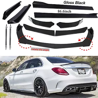 Front Bumper Lip Spoiler Splitter 86.6  Side Skirt Rear For Mercedes Benz W205 • $79.99