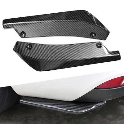 Car Vehicle Rear Bumper Lip Diffuser Splitter Canard Protector Accessories Black • £15.99