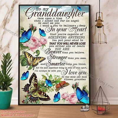 Butterfly Grandma To Daughter I Want You To Believe Deep In Your Poster Wall ... • $15.42