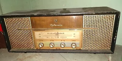 Vtg JVC Delmonico AM FM 7 Tube Tabletop Radio TFM-99U Victor Co Japan Not Tested • $45