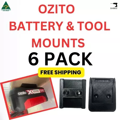 6 X Ozito PXC PowerXChange Battery Holder Wall Mount | Battery Organisation • $19.95