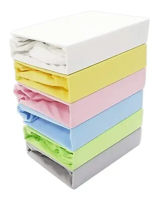 Cot Bed Fitted Sheet 140x70cm Toddler Junior Bed 100% Cotton 140x70cm Pack Of 2 • £9.99