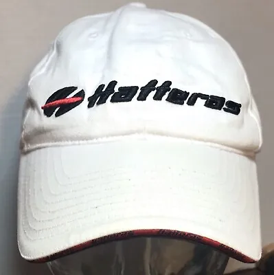 Hatteras Yachts Licensed Strapback Hat Cap White Logo Embossed One Size GUC • $16