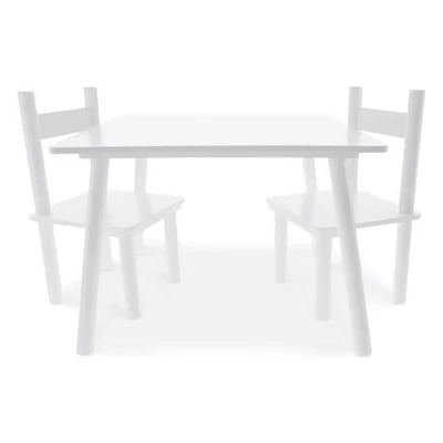 $49 • Buy 3 Piece Table And Chair Set - White - Perfect For Children - FREE DELIVERY