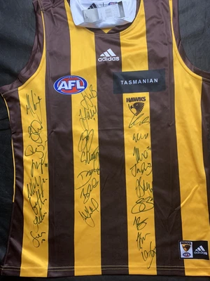 $120 • Buy Hawthorn Hawks Signed 2023 Home AFL Jumper Guernsey Jersey