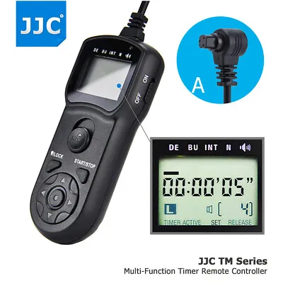 JJC LCD Timer Remote Control For Canon EOS 6D 50D 40D 30D 1D Mark IV As TC-80N3 • £20.28