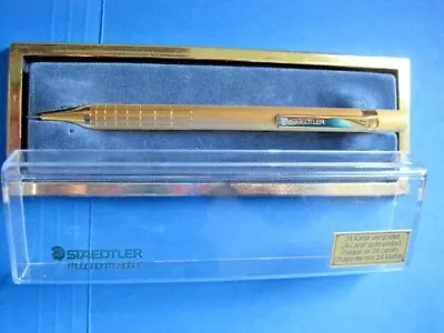 STAEDTLER Micromatic 777 75 24k Gold Plated Mechanical Pencil Germany Vintage • $399