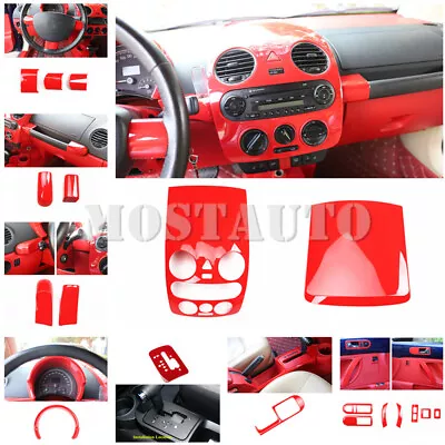 For Volkswagen VW Beetle Red ABS Interior Accessories Kit Cover Trim 2007-2010 • $224.19