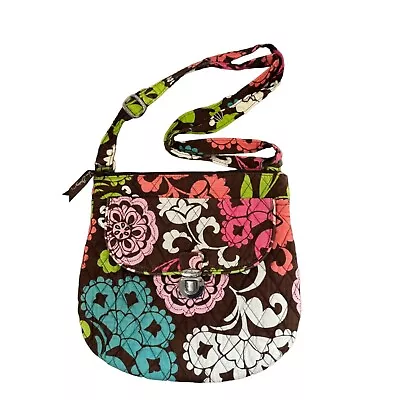 Vera Bradley Saddle Hipster Pushlock Closure Crossbody Purse LOLA 10  X 10  X 1  • $17