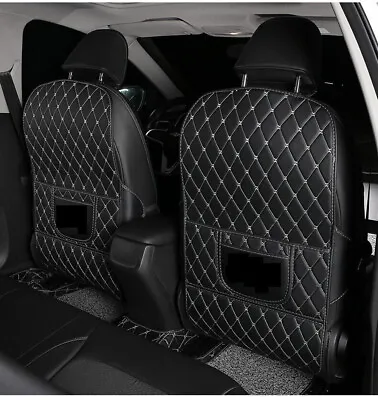 Car Anti Kick Pad Mat Car Seat Back Leather Protector Cover Waterproof Universal • $13.99