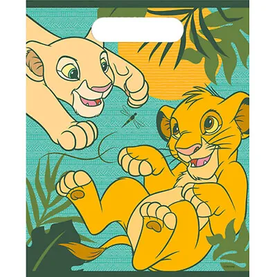$3.29 • Buy LION KING Simba And Nala FAVOR BAGS (8) ~Birthday Party Supplies Plastic Loot