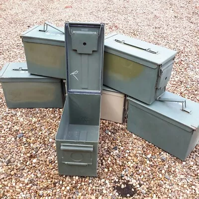 50 Cal PRE-USED Ammo Can Military Surplus Storage Box Tool Box Empty • £14.99