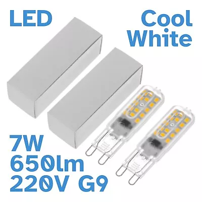 2pcs 7W G9 Cool White Frosted LED Bi-Pin Light Bulb 650 Lumens 220V - 240V • $14.95