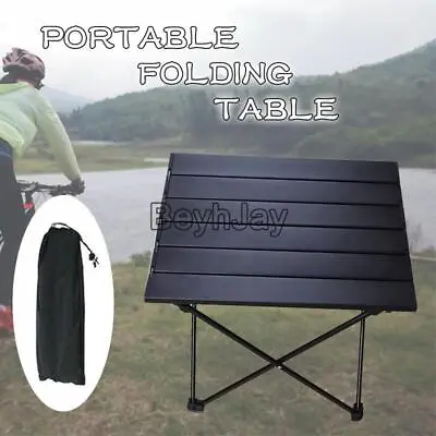 £8.98 • Buy Folding Camping Table LightWeight Portable Outdoor Picnic Aluminium Frame Bag UK