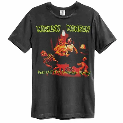 Amplified Marilyn Manson Portrait Of An American Family Mens Charcoal T Shirt  • £19.95
