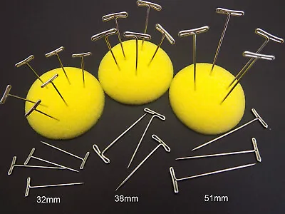 Macrame Craft T Pins Modelling Art Wig Steel Pins In 2 Types & 3 Size Options • £2.15