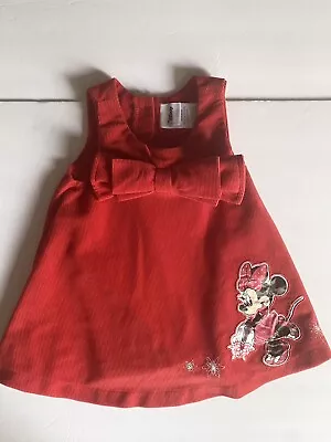 New Disney Baby Girl Sz 12M Minnei  Mouse  Full Bottom Skirt Dress W/ Silky Appl • $17.50