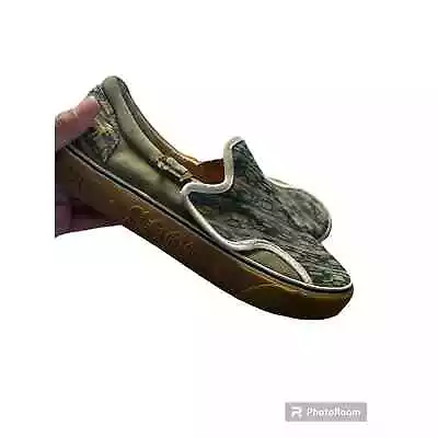 LAMB By Gwen Stefani Slip On Sneakers Army Green Printed Women's Size 9 L.A.M.B. • $50