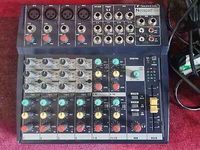 £50 • Buy Soundcraft 124 Notepad, 4  Mono/4 Stereo Channel Mixer, Original Power Supply