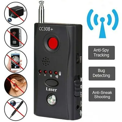 CC308+ Anti-Spy RF Signal Bug Detector Hidden Camera Laser Lens GSM Finder US • $12.83
