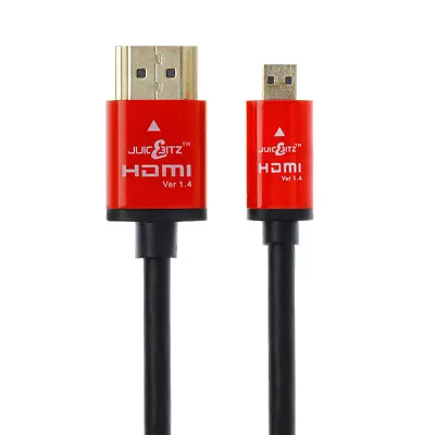 JuicEBitz 1.5m Micro HDMI Cable TV Lead For GoPro Hero 4 5 6 7 Black Plus Surf • £6.69