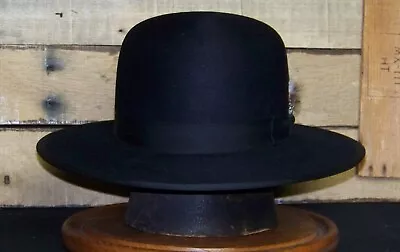 Gohn Bros. Open Crown Fedora (7 1/4 Black) • $175