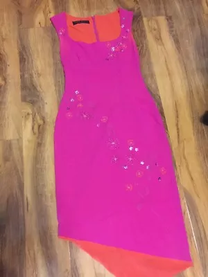 Karen Millen Ladies Dress With 3D Flowers And Sequins Size 8 • £28