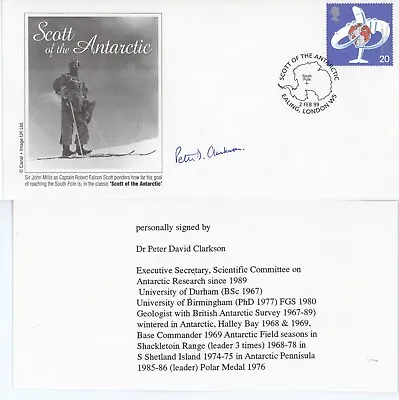 £5.99 • Buy Scott Of The Antarctic Cover 1999 CERTIFIED SIGNED PETER DAVID CLARKSON