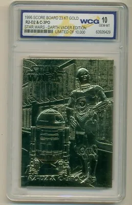 Star Wars-darth Vader Edition-23kt Gold Card-r2-d2 & C-3po-graded 10 Gem-mt • $29.24