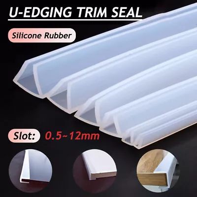 Silicone Rubber U Channel Edging Trim Seal U-Shaped Bumper Sealing 1mm-12mm Slot • $3.73