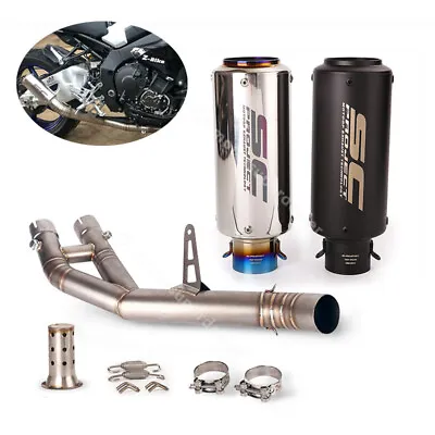 Slip For Yamaha YZF R1 2015-2022 MT-10 Black Muffler Exhaust Link Pipe System • $224.09